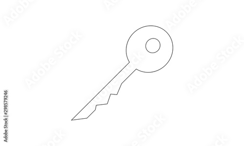 Key Icon in trendy flat style isolated on white background. Key symbol for your web site design, logo, app, UI. Vector illustration, EPS10