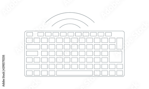 Computer keyboard icon for typing and input