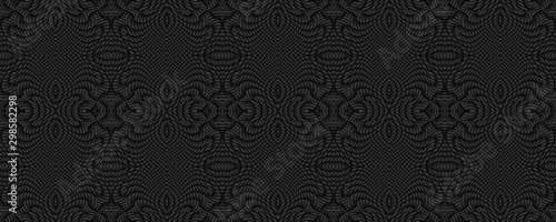 Abstract wavy black line kaleidoscope background