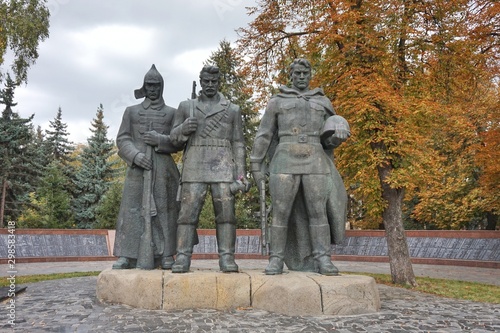 Monuments to the soldiers-liberators in the center.