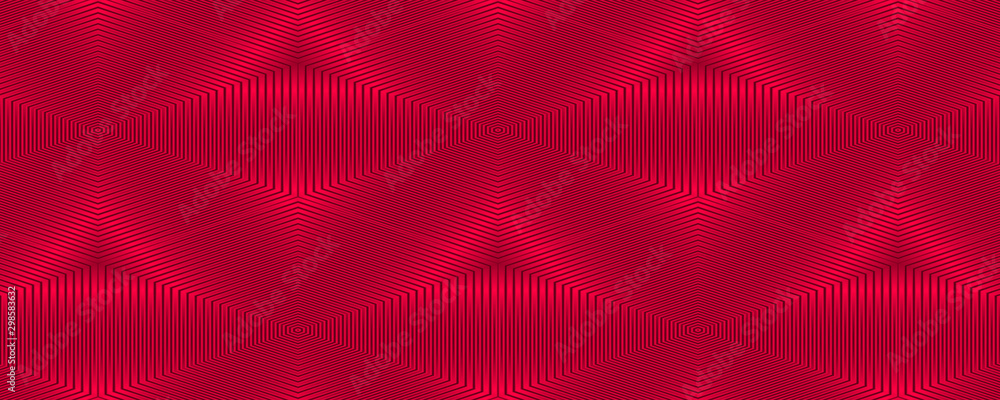 Obraz premium Red hexagon stretch line background
