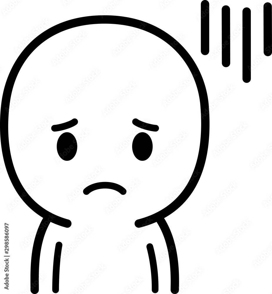 落ち込む人物のデフォルメイラスト Stock Vector Adobe Stock
