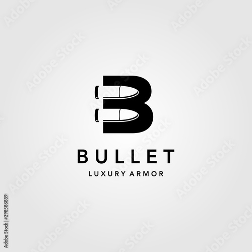 bullet logo creative letter b vector icon illustration