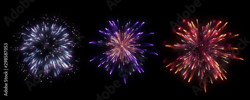 Colorful firework on midnight sky