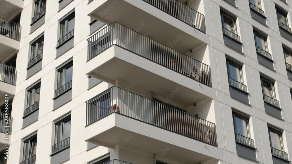 modern apartment building facade - real estate exterior