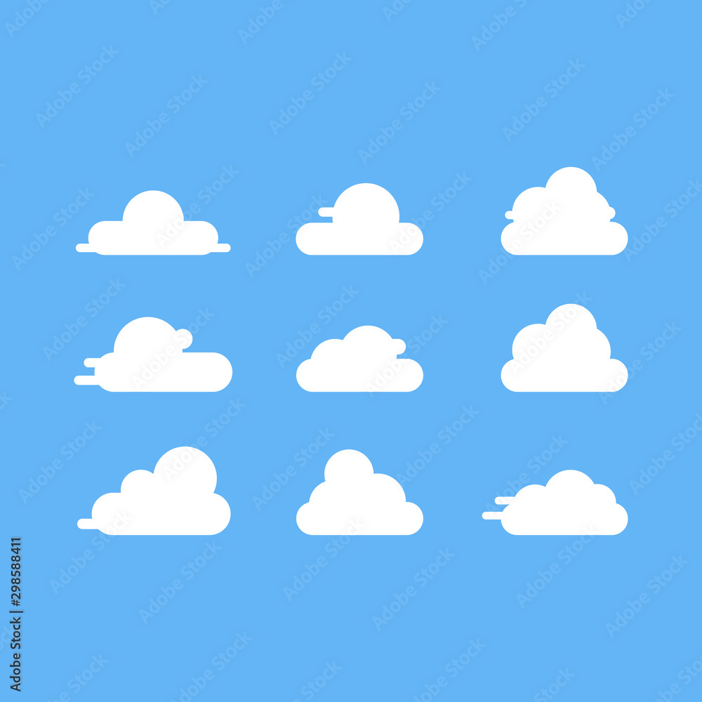 cloud vector set.flat design. cloud vector set.flat design.