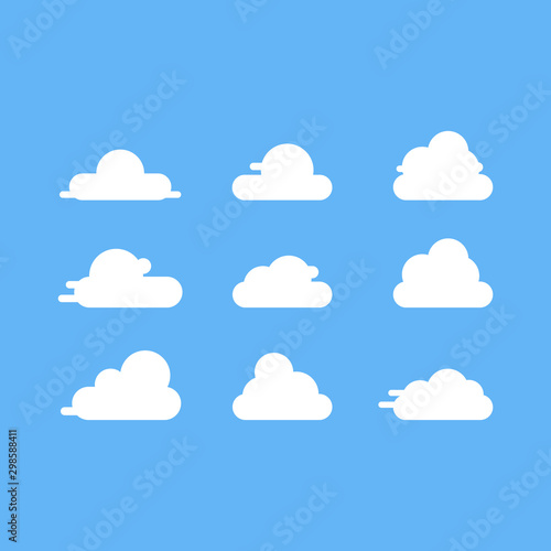 cloud vector set.flat design.