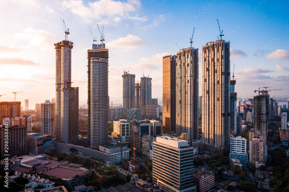 Fototapeta premium Mumbai Skyscrapers w budowie