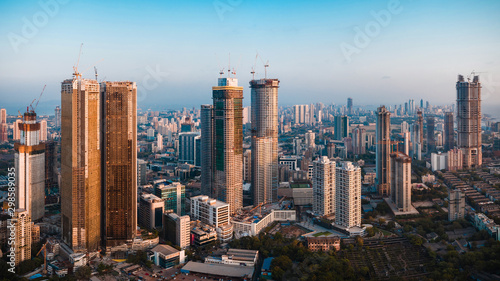 Fotografie South Mumbai skyline- Real estate in Lower Parel, Worli