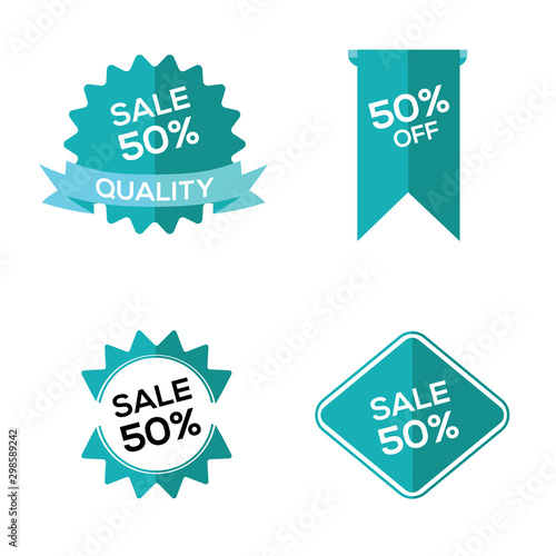 set price tags, vector, EPS 10