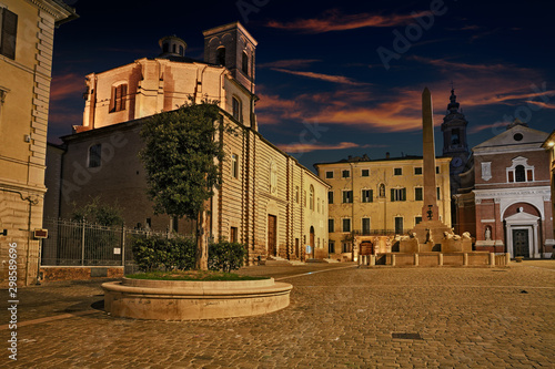 Jesi, Ancona, Marche, Italy: the medieval square Federico II