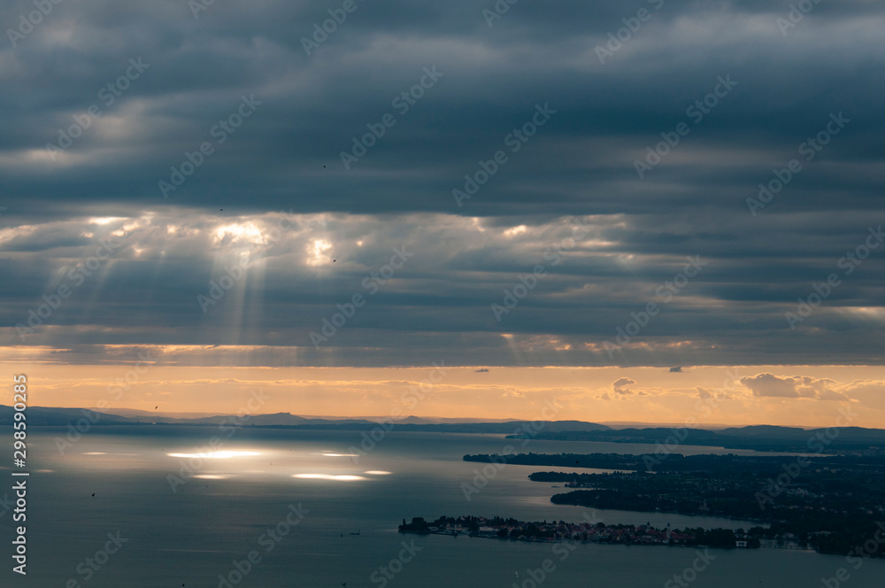 sunset over Bodensee sunset over Bodensee