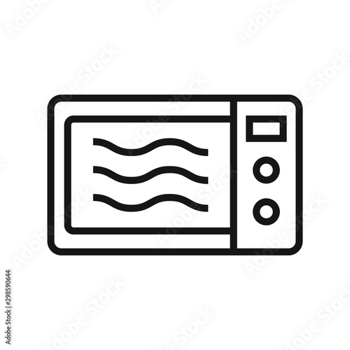 Microwave oven icon isolated on white background. Home appliances icon. Vector Illustration.