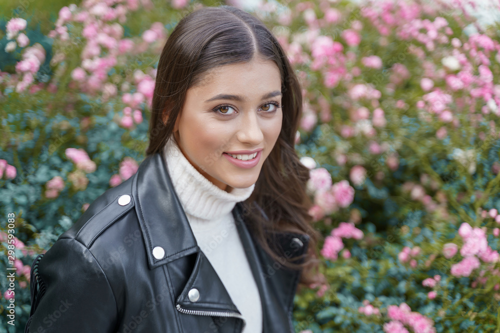 Beautiful woman spending her day off in the garden Beautiful woman spending her day off in the garden