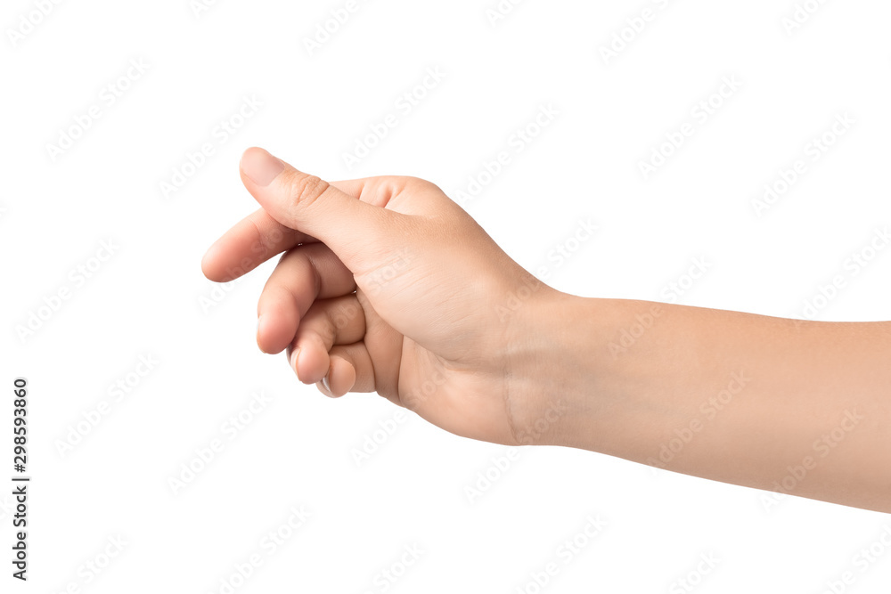 Beautiful female hand isolated on white background Beautiful female hand isolated on white background