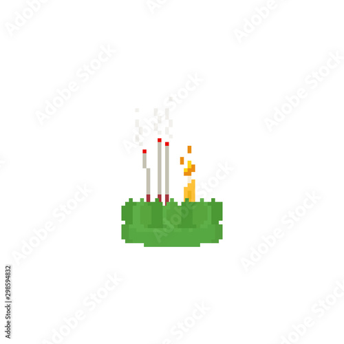 Pixel Thailand loy krathong festival.8bit.