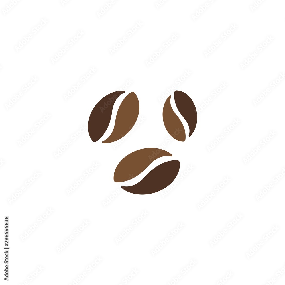 Obraz premium vector coffee beans template vector icon illustration