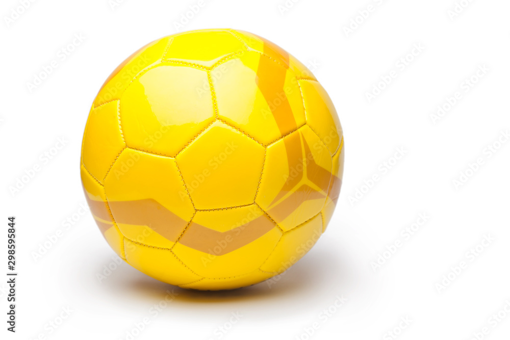 yellow football ball, isolated on white background yellow football ball, isolated on white background