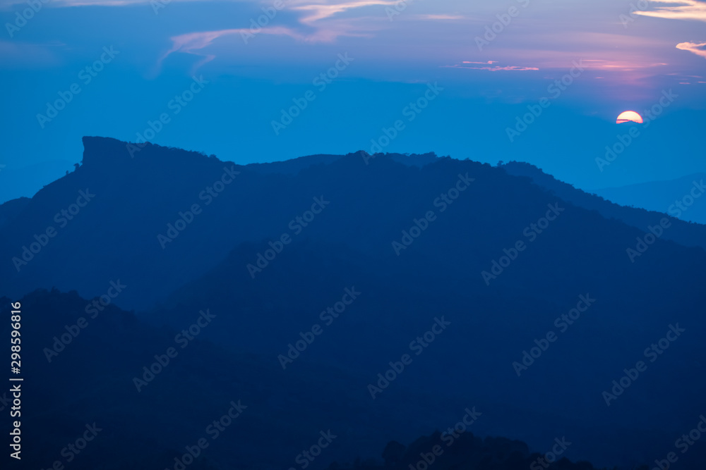 phu chee dow mountain (phu chee dao/phu chi dao) , Beautiful landscape sunrise mountain in Chiang rai , Northern of Thailand. phu chee dow mountain (phu chee dao/phu chi dao) , Beautiful landscape sunrise mountain in Chiang rai , Northern of Thailand.