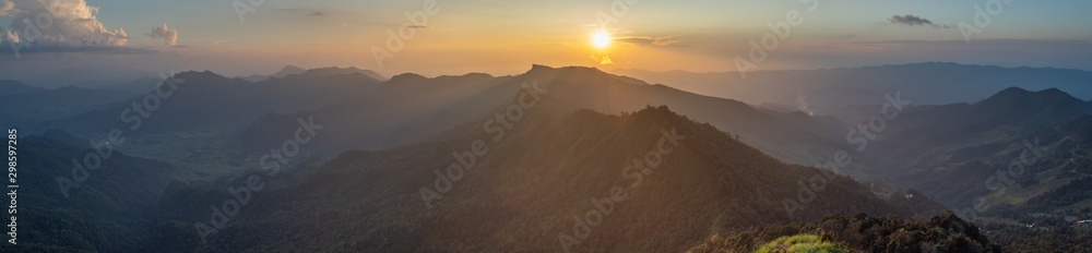 Sunset Mountain at phu chi dao cliff chiang rai Thailand. Sunset Mountain at phu chi dao cliff chiang rai Thailand.