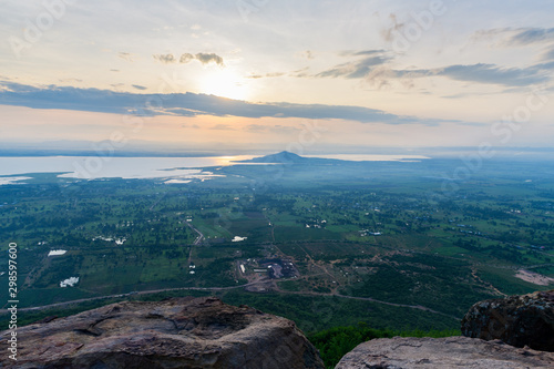 Landscape sunrise and Pa Sak Jolasid Dam photo