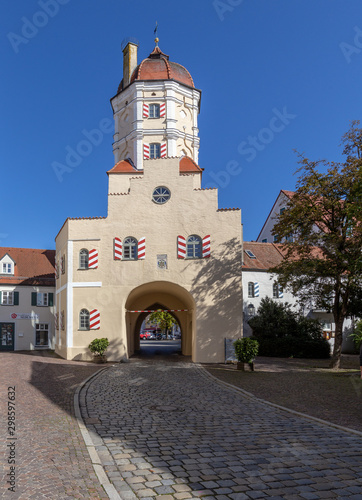 Obraz na płótnie little town Aichach in Bavaria w salonie