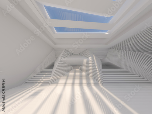 Abstract modern architecture background. 3D