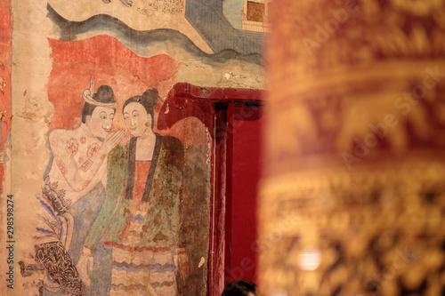 Nan province, Thailand - October 18, 2019: Phumin temple Tourist attractions culture.