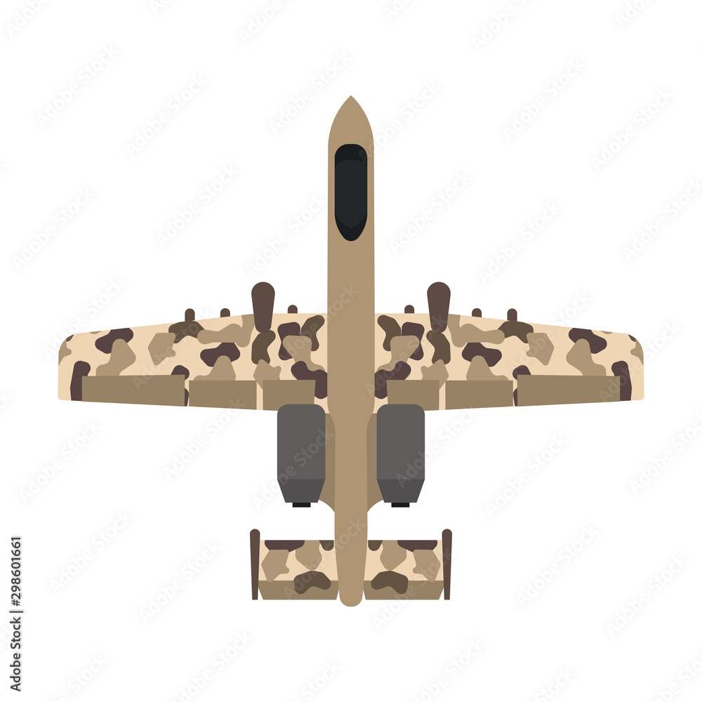 Military aircraft top view vector icon aviation fighter jet. War plane isolated bomber force. Cartoon navy warfare machine Stock Vector | Adobe Stock Military aircraft top view vector icon aviation fighter jet. War plane isolated bomber force. Cartoon navy warfare machine Stock Vector | Adobe Stock
