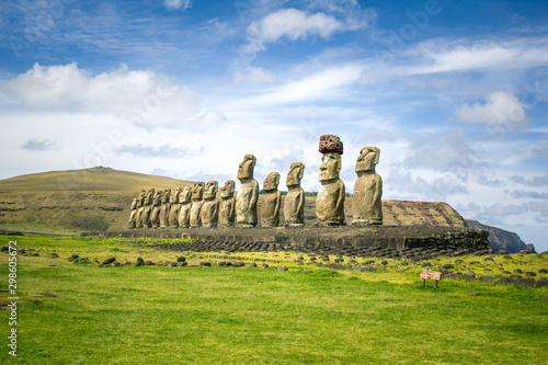 Moai Statues on Rapa Nui, Easter Island photo
