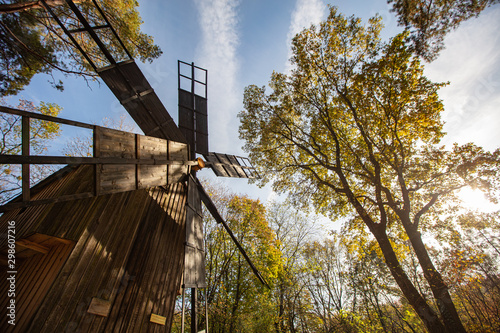 Ancient windmill in Museum of Folk Architecture and Rural Life in Lviv (Shevchenkivsky Gai ) photo