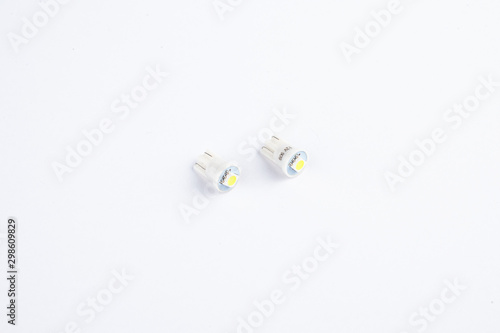 Modern LED lamp for car lighting system. Automotive electric spare parts. photo