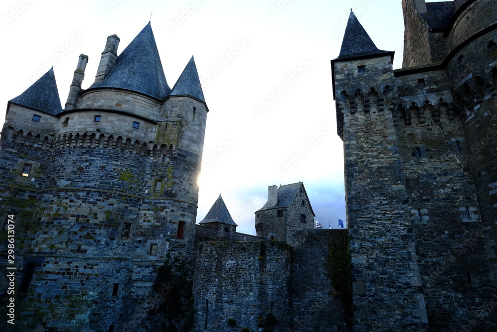 the castle of Vitré in the west of France. Brittany.