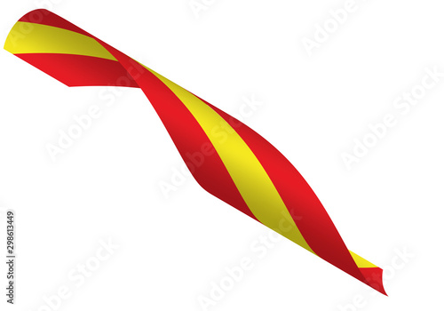 Cinta con los colores de la bandera de España.