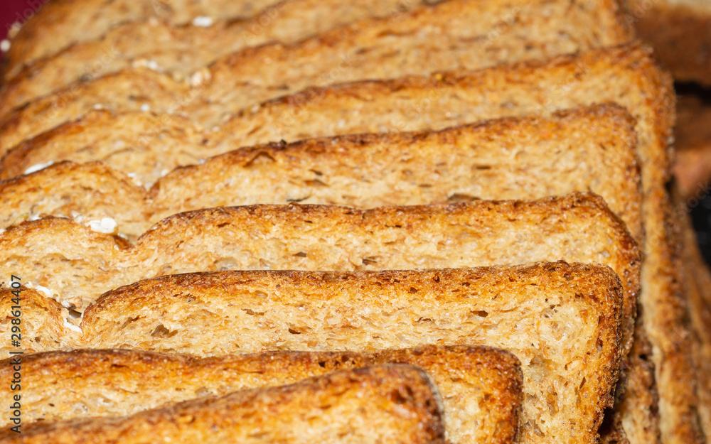 Sliced bread in a row close up. baking background Sliced bread in a row close up. baking background