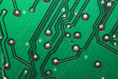 Electronic circuit board abstract background. computer motherboard close up. micro elements of computer. Intelligent technology