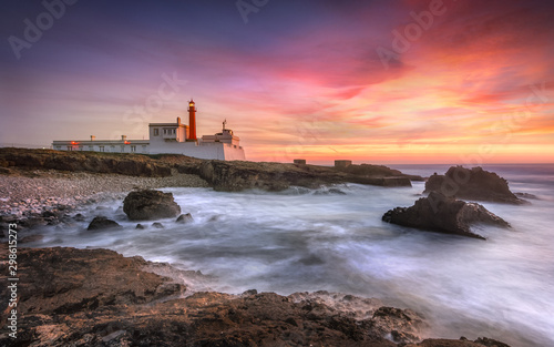 Lighthouse and magic sunset