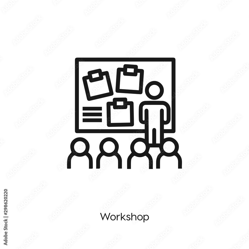 workshop icon vector