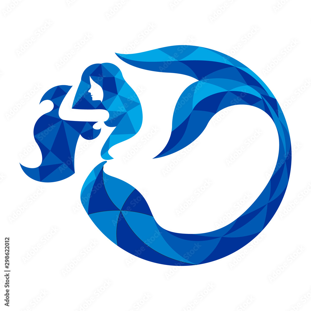 mermaid logo vector template mermaid logo vector template