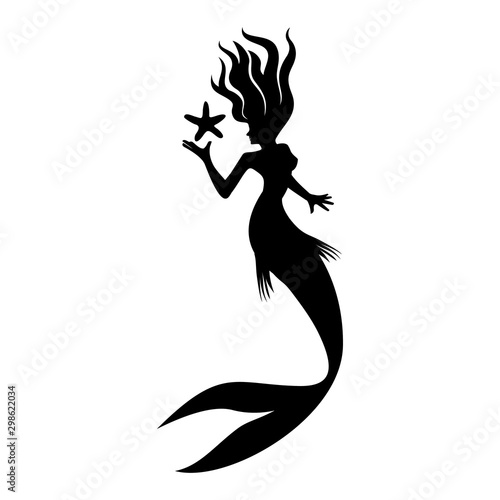 mermaid logo vector template 