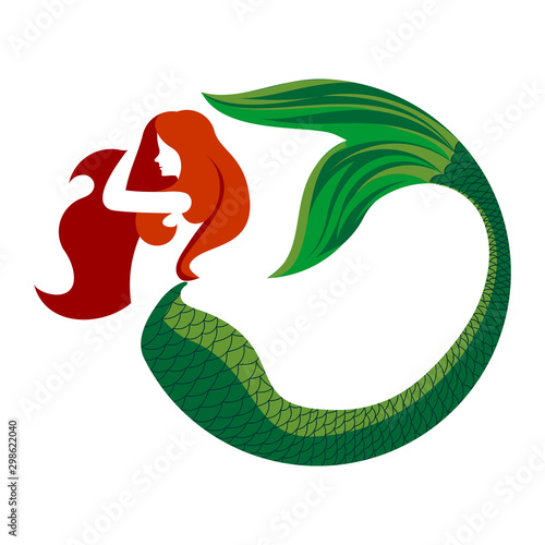 mermaid logo vector template 
