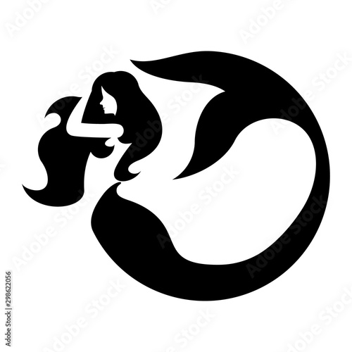 mermaid logo vector template 