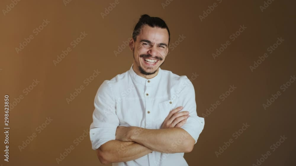 Guy Mexican On Wall Background.