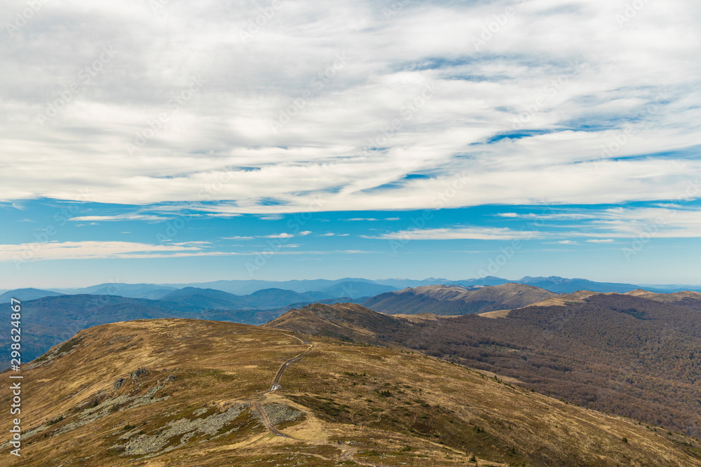 Fototapeta premium planet Earth gorgeous highland view of dramatic mountain ridge landscape beautiful travel destination 