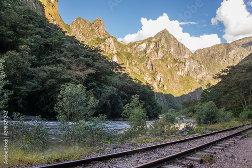 Railway to Aguascalientes in Peru