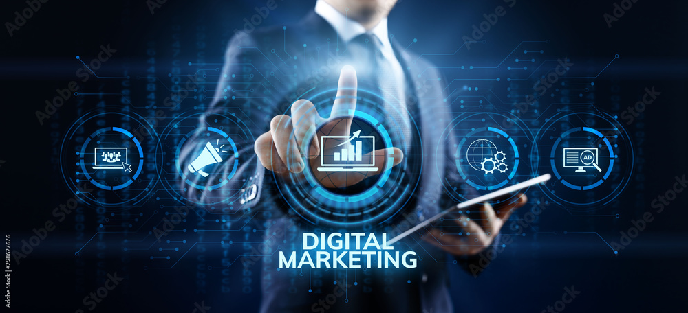 Digital marketing internet advertising and sales increase business technology concept. Digital marketing internet advertising and sales increase business technology concept.
