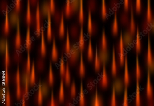 abstract background the rain of fire on black background