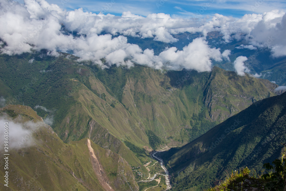 Andes. View from the Machupicchu mountain Andes. View from the Machupicchu mountain