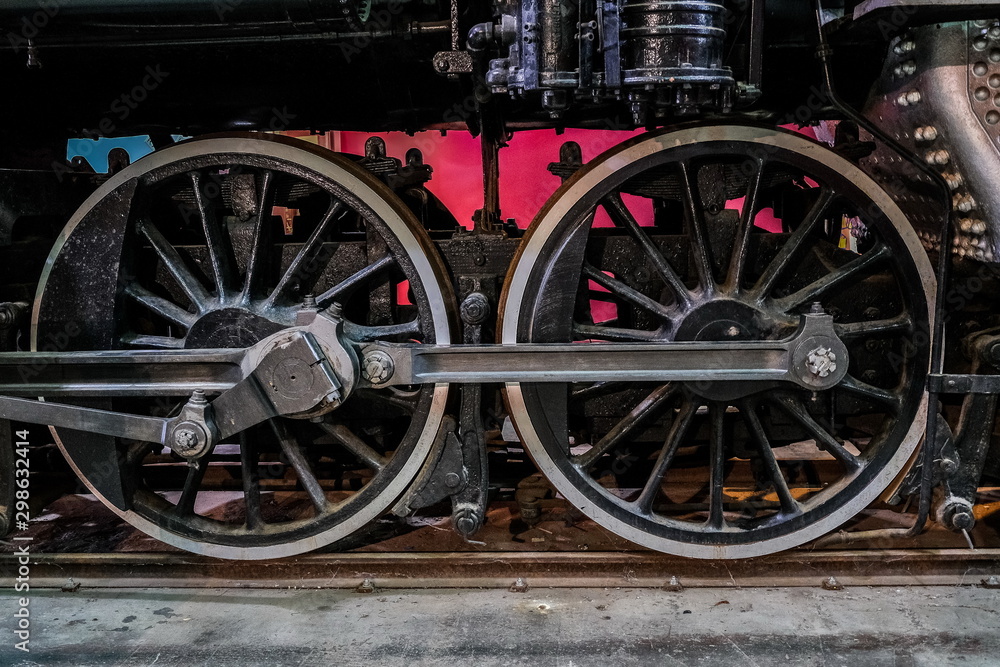 Old Iron Wheels on an Antique Train
