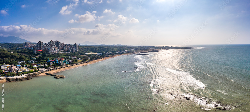Fototapeta premium Repulse Bay[Qian Shui Wan] Aerial View - Taiwan North Coast , shot in Sanzhi District, New Taipei, Taiwan